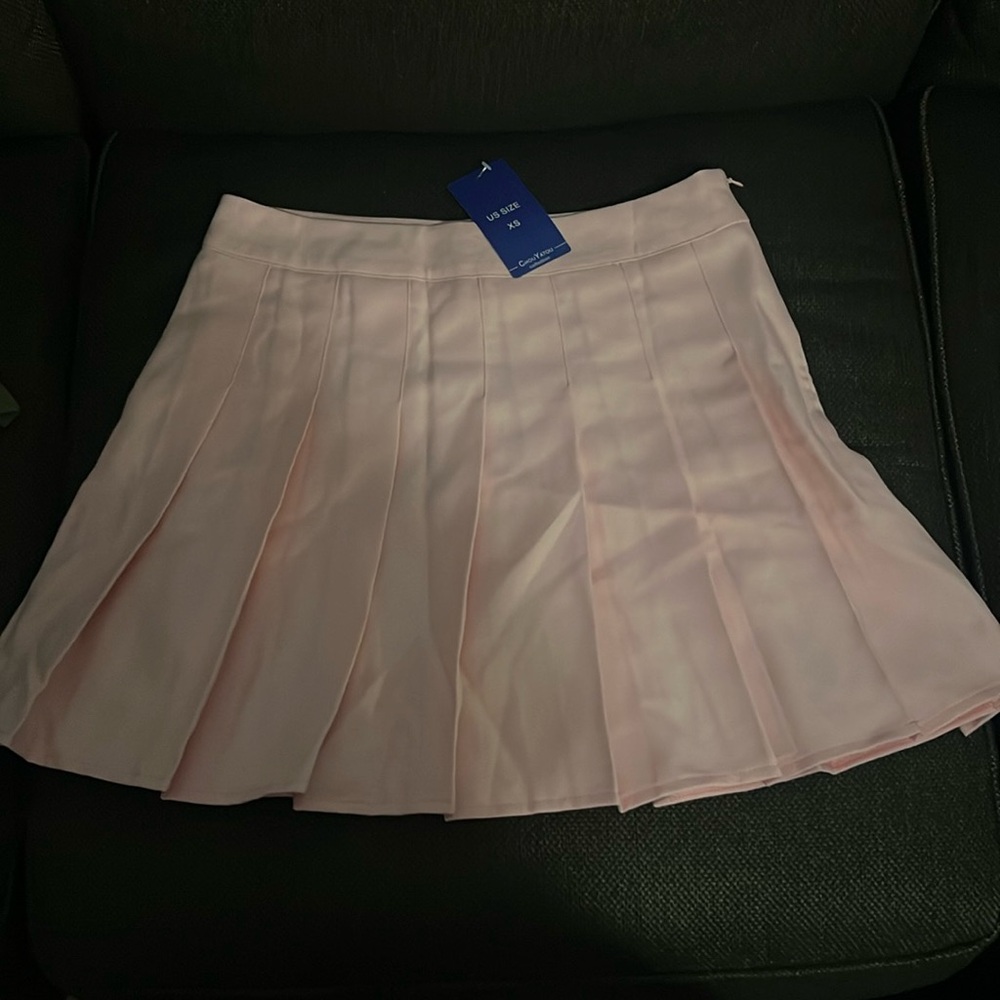 Baby Pink Pleated Skirt